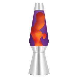 27” LAVA® Lamp Grande – yellow wax, purple liquid, silver base and cap
