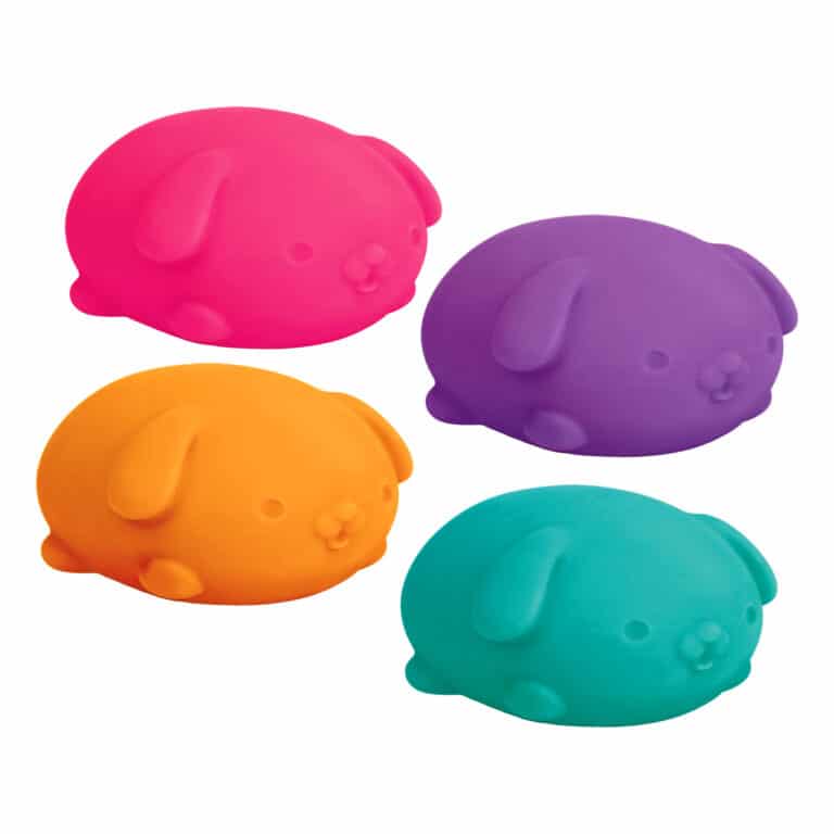 NeeDoh Funky Pup Group - Pink, Purple, Orange, Teal